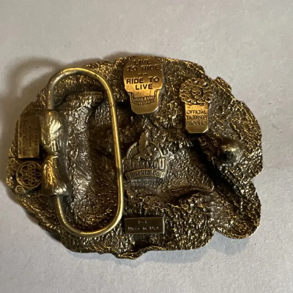 Siskiyou Brass Belt Buckle Easyrider 1992 Live to Ride Ride to Live